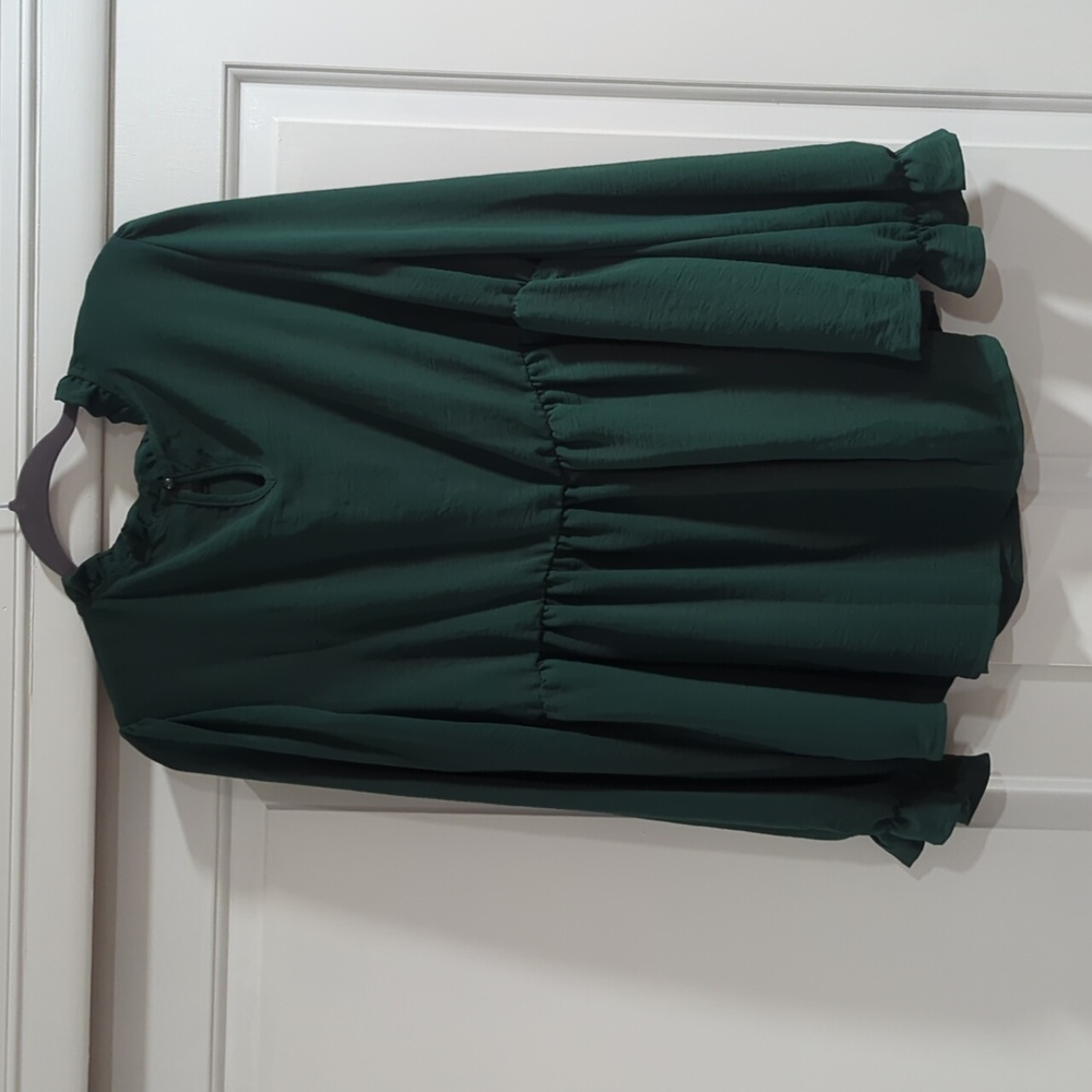 Green Ruffle Blouse - Picture 3 of 6